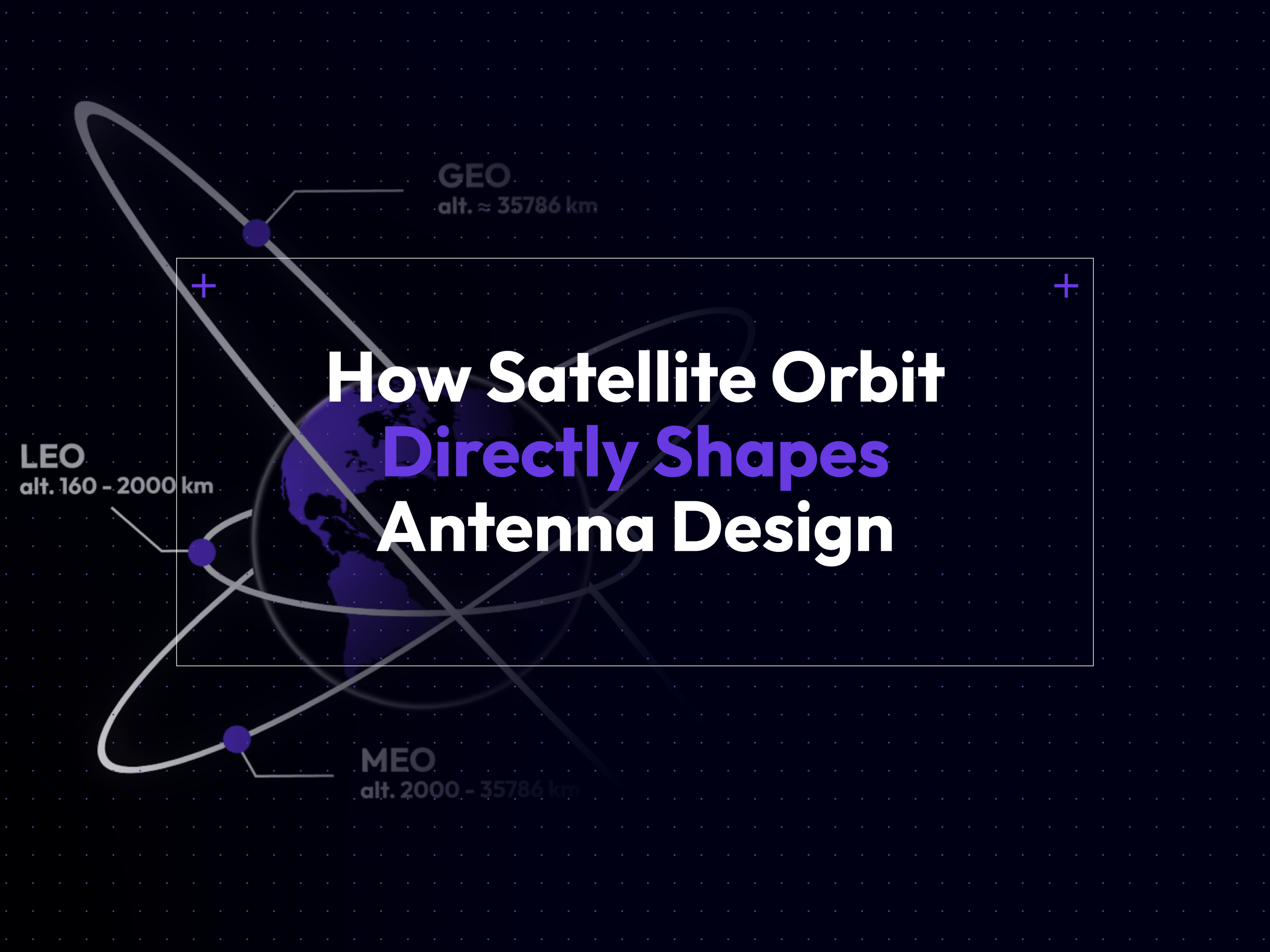 LEO MEO GEO How Satellite Orbit Directly Shapes Antenna Design
