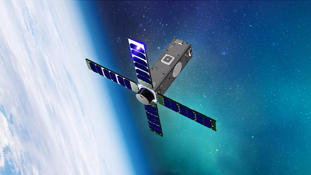 Artist’s view of the N3SS nanosatellite, dedicated to spectrum monitoring © CNES