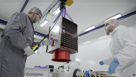 IRIDE HEO constellation in the cleanroom card medium